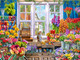 Ceaco - Large Piece Jigsaw Puzzle - Steve Crisp - Flower Shoppe - Relaxing And Fun Activity For Adults