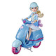 Disney Princess Comfy Squad Cinderella'S Sweet Scooter, Fashion Doll With Scooter, Helmet, And Stickers, Toy For Girls 5 Years And Up