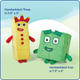 Hand2Mind Numberblocks Three & Four Playful Pals, Plush Figure Toys, Numbers For Toddlers, Preschool Math Learning Toys, Stuffed Animal Plushies, Counting Blocks, Soft Stuffies, Kids Birthday s