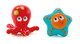Hape Ocean Floor Squirters  Colorful Baby & Toddler Bath Toys, Colorful Baby & Toddler Bath Toys, Silicone And Non-Toxic Set, Water Spouting And Suction, Octopus & Starfish