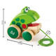 Hape Frog Pull-Along  Wooden Frog Fly Eating Pull Toddler Toy, Bright Colors