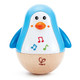 Hape Penguin Musical Wobbler  Colorful Wobbling Melody Penguin, Roly Poly Toy For Kids 6 Months+, Multicolor, 5'' X 2'' (E0331)