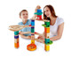 Hape Quadrilla Cliffhanger Wooden Marble Run Blocks  Marble Maze Run Set, Early Educational Stem Development Building Toys For Kids, Multicolor, Model:E6020