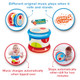 Hape Baby Drum  Colorful Rolling Drum Musical Instrument Toy For Toddlers, Rhythm & Sound Learning, Battery Powered (E0333)