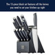 Henckels Graphite Razor-Sharp 18-Pc Knife Block Set, German Engineered Informed By 100+ Years Of Mastery