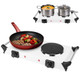 Imountek 2000W Electric Dual Burner Portable Coil Heating Hot Plate Stove Countertop Rv Hotplate With 5 Temperature Adjustments Portable Handles/White