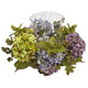 Nearly Natural Mixed Hydrangea Candelabrum Silk Arrangement