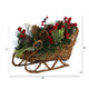 Nearly Natural 18In. Christmas Sleigh With Pine, Pinecones And Berries Artificial Christmas Arrangement