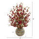 Nearly Natural 30In. Cherry Blossom Artificial Arrangement In Stoare Vase With Gold Trimming