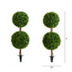 Nearly Natural 3Ft Uv-Resistant Artificial Double Ball Boxwood Topiary, Set Of 2 With Integrated Ground Stake, Premium Fade-Proof Faux Greenery, Ideal For Indoor And Outdoor Decor, Easy Installation