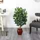 Nearly Natural 44In. Ficus Tree With Decorative Planter