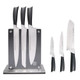 Schmidt Bros - Heritage 7-Piece Kitcken Knife Set, High-Carbon German Stainless Steel Cutlery, And Clear Acrylic Magnetic Block Set