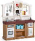 Step2 Fun With Friends Kids Kitchen Playset, Indoor/Outdoor Kitchenette With Lights & Sounds, Durable Plastic, 25-Piece Toy Accessories, Toddlers 2+ Years, Gray