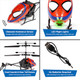 World Tech Toys Marvel Spider-Man Rc Helicopter Ãƒæ’Ã‚¢Ãƒ¢Ã¢‚¬Å¡Ã‚¬Ãƒ¢Ã¢Š¬Ã…Œ Easyãƒæ’Ã‚¢Ãƒ¢Ã¢‚¬Å¡Ã‚¬Ãƒ¢Ã¢Š¬Ã‹Å“Fly Remote Control Helicopter With Led Lights, Durable Body, Coaxial & Rear Rotors Ãƒæ’Ã‚¢Ãƒ¢Ã¢‚¬Å¡Ã‚¬Ãƒ¢Ã¢Š¬Ã…Œ Spiderman Toy For Kids 8+