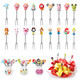 Zakvop 18 Pcs Food Picks For Kids With 3 Ceramic Jars, Set Of 3 Cute Cartoon Fruit Forks Kids Stainless Steel, Animal Food Picks Fruit Picks For Kids Bento Picks For Appetizers