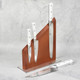 Zwilling Pro Le Blanc Magnetic Knife Block Set - Made In Germany - 5 Piece, Acacia Block