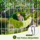 Admaison Bird Nest For CagePlush Hanging Bird Bed For ParakeetBreeding Bird House For ConureBudgieCockatielLovebirdCanaryFinchHamsterSmall PetsWarm Nest (Green S)