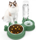 Anyntuxi Cat Bowls Dog Food And Water Bowl Set With Water Dispenser For Cats And Small Dogs