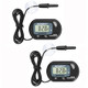 Aquaneat 2 Pack Aquarium Thermometer Fish Tank Thermometer Digital Temperature Test With Large Lcd Display