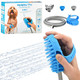 Aquapaw Aquapaw 5-In-1 Horse & Dog Bath Brush & Curry Comb - Xl Blue Silicone - Includes 3-Ft Shower Hose Attachment & Adapter - Adjustable Spray Scrub Massager - Grooming & Bathing Supplies