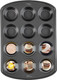 Wilton Gold Premium Non-Stick Warp-Resistant Bakeware Made without PFAs Muffin Pan 12-cup 10.5 x 15 x 1.4 in Packaging May Vary
