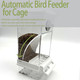 Chuyouan No Mess Bird Feeder Water Dispenser Set Automatic Parrot Feeder For Cage Transparent Acrylic Food Container Drinker Cage Accessories Parakeet Cockatiel Lovebird Finch