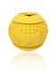 Deeow Rubber Dog Chew Toy Ball - Stuffable Treat Dispenser For Pet Chewers Food Grade Tpr Teething Shell Enrichment Puzzle Slow Feeder Dog Toys For Dental Care And Enrichment -Yellow