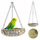 Eiodear Waterproof Bird Bed With Adjustable Chain Customizable Height Hanging Bird Hammock For Cage Small Size Bird Nest With Durable Non-Collapsible Bottom Bird Hut For Conures Budgies (Khaki)