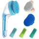 Elegx (6 Pcs) Elegx Pet Grooming Bath Massage Brush With Soap And Shampoo Dispenser Soft Silicone Bristle For Long Short Haired Dogs Cats Shower
