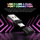 A.jAZZ Wireless Gaming Keyboard and Mouse Combo,Full Size 12 RGB Chroma Backlit Keyboard,Rechargeable 4200mAh Mechanical Feel USB/Type-C Dual Receiver Silent Mice,for PC,Mac,Laptop,PS4,Xbox,Black