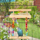 Frgkbtm Bird Perches Cage Toys Parrot Wooden Platform Play Gyms Exercise Stands With Acrylic Wood Swing Ferris Wheel Chewing For Animals Green Cheeks Baby Lovebird Chinchilla Hamster Budgie