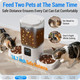 Frienhund Timed Automatic Cat Feeder 2 Cats With Slow Feed: Dual Automatic Dog Feeder With Information Visualization Programmable Cat Food Dispenser For Multiple PetsDetachable For Easy Clean-29 Cup