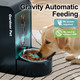 Gardner Pet Automatic Gravity Cat Food Feeder And Water Dispenser Stainless Steel Two-In-One Set Large Capacity Dispenser For Pets Dogs Puppies Kittens-(0.8 Gallons X 2)