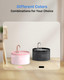 Giotohun Cat Water Fountain Pink For Drinking: 67Oz/2L Cat Fountain - Cute Pet Water Fountain For Cats Inside - Quiet Cat Drinking Fountain - Faucet Pet Fountain - Suitable For Kitty & Kitten - Giotohun