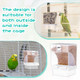 Glikceil 8 Pcs No Mess Bird Feeder Parrot Automatic Feeder Bird Seed Container Water Dispenser For Parakeet Seed Food Container Cage Accessories For Canary Cockatiel Finch