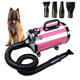 Guluqi High Velocity Professional Dog Grooming DryerAdjustable Temperature And Speed Hair Dryer For Pets With 4 Nozzles