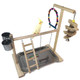 Hamiledyi Parrot Playground Bird Play Stand Play Gym With Feeder CupsSwings Ladder And Tray Wood Parakeet Playground Outside Cage For Cockatiel Lovebird Budgie