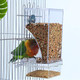Hamiledyi No Mess Bird Cage Feeder Automatic Parrot Seed Feeders With Perch Acrylic Transparent Seed Food Container Cage Accessories For Small And Medium Parakeets Lovebirds