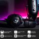 Arozzi Aria Gaming Headset with Detachable Microphone 50mm Drivers Microphone Mute Button Volume Control Aluminum Frame and 7.25 ft Braided Cable - Black