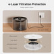 Imipaw Pet Automatic Cat Feeder And Water Fountain: 3L Timed Precise Cats Food Dispenser& Reliable Programming 1-6 Meals/Day- 3L Cat Water Dispenser With Filter- Auto Pet Feeder Easy To Clean