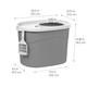 Iris Usa Top Entry Cat Litter Box Large Enclosed With Litter Catching Lid And Scoop Dog Proof Cat Litter Box Gray/White
