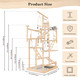 Joinsi Wood Pet Parrot Playground Bird Play Stand Toys Perch With Feeder Cups For Cockatiel Parakeet Lovebirds Conure