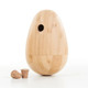 Loobani Loobani Bamboo Treat Dispenser Wobble Toys Enrichment Puzzle Food Dispenser Ball Toy Iq Training For Small Medium Dog