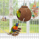 Lovyococo For Parakeet Conure Cockatiel Love Birds Parrots - Bird Cage Hammock With Ladder Hanging Bell Swing Chewing Toy
