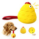 Lucipaw Interactive Dog Toy Ball - Squeaky Treat Dispenser Pull Handle & Wobble Puzzle Durable Natural Rubber Chicken Chew Toy For Boredom Relief Iq Training For Small Medium Large Dogs