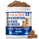 Maxhemp Flea And Tick Prevention For Dogs Chewables Natural Dog Flea And Tick Treatment 180 Counts Oral Flea Pills For Dogs Puppy Skin & Coat Support Supplement Chicken Flavor Soft Chews