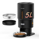 Nityers Automatic Cat Feeder - 5L Anti-Clog Cat Food Dispenser Keeps Dry Food Fresh 10S Voice 1-6 Meals/Day Programmable Portions 180-Day Battery Life Easy To Clean Auto Pet Feeder For Multi Cats & Dogs