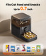Oneisall Cordless Wifi Automatic Cat Feeder Tasty S2 Pro Rechargeable 100-Day Battery Operated Pet Feeder 12 Cups/3L Timed Cat Food Dispenser For Large Kibble Smart App Control (Black)