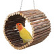 Oooct Bird Parrot Swing Toys Hanging Bird Tree Caves Natural Apple Wood Parrot Hammock Bird Cage Accessories Suitable For Little Bird Parakeets Cockatiels Lovebirds Hamster Rat (6.49" In Diameter)