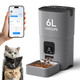 Papifeed Automatic Cat Feeder With Wide-Angle Camera Wifi Pet Feeder With App Control For Remote Feeding Detachable For Easy Clean Dual Power Supply1-10 Meals Per Day For Multiple Pets(Gray)